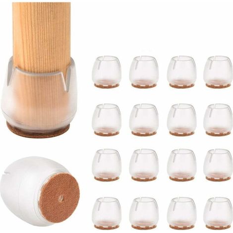 Silicone Chaise jambe Sol protecteurs Pied de table Caps Tasses Coussinets Pieds en caoutchouc antidérapant meubles Housses de table Bois protecteurs de sol,(16pcs) (1/5)