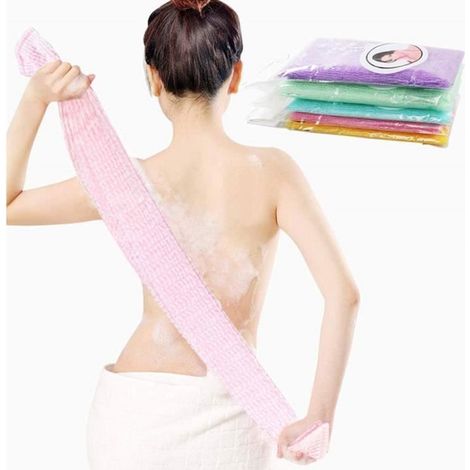 5 Pcs Multicolore En Nylon Japonais Exfoliant Douche Gommage Bain Laver Chiffon Serviette Corps Douche Nettoyage Éponges (1/2)