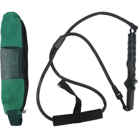 Ceinture d'entraînement élastique en latex pour swing de golf, avec sac de rangement, idéale pour l'entraînement à domicile. (1/5)
