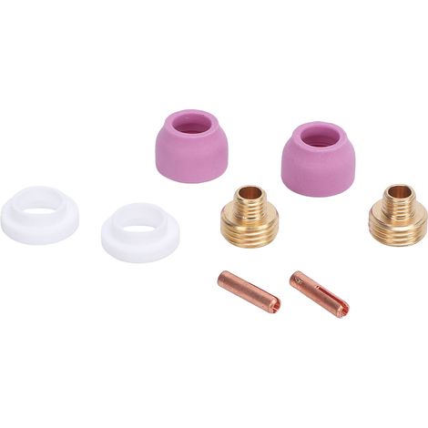 Torche de soudage, connecteur 2,4 mm, pince pour électrode 2,4 mm, buse en céramique, capot avant en PTFE, accessoires pour torche de soudage (1/5)