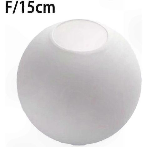 Abat-jour sphérique en verre blanc avec diffuseur rond, adapté à l'éclairage d'ambiance, 15 cm. (1/5)