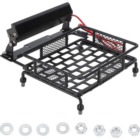 Porte-bagages de toit avec éclairage LED pour voitures RC Traxxas et Axial - Pièces et accessoires de mise à niveau (1/5)
