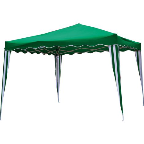 Klapper Pavillon mit Stahlstruktur mit Tasche für Messen und Kamelmärkte enthalten - Green - L300xP300xH max 260 cm