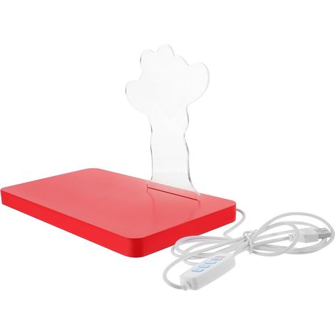 Lampe de Chevet LED Cœur Ballon Rouge USB Lampe de Nuit (1/5)