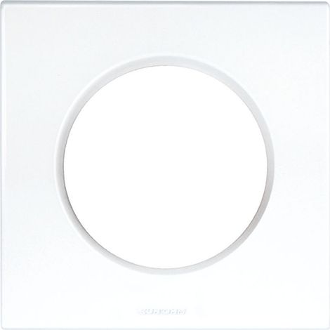 Eur Ohm – Lot de 50 plaques simples blanches Eurohm – Installation optimale avec crans de rattrapage – Pour chantiers et finitions