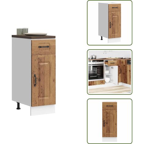 Armoire de cuisine Kalmar vieux bois bois d'ingénierie - Armoire De Cuisine - Armoires De Cuisine - Meuble Bas D'évier - Meuble Bas D'évier De Cuisine