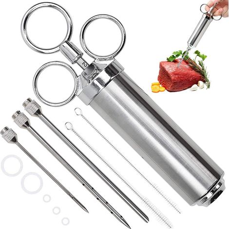 Seringue d'injecteur de viande en acier inoxydable 304, assaisonnement alimentaire à saveur de badigeonnage (1/5)