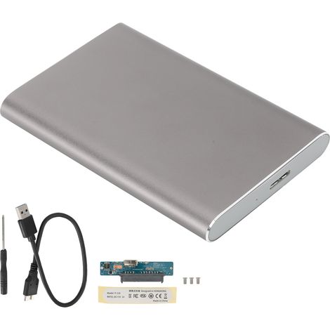 Boîtier de disque dur externe 2,5 pouces USB 3.0, étui de protection mobile pour SATA/SSD (1/5)