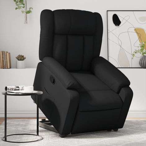 vidaXL Stand up Recliner Chair Black Faux Leather (1/5)