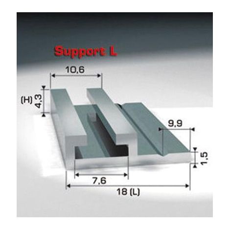 Joint brosse L-support à coller ou à visser alu argent.Br18xH4.3xL3000 (1/4)