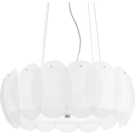 Ideal Lux Ovalino - 8 Light Large Deckenanhänger Weiß, E27 (1/2)