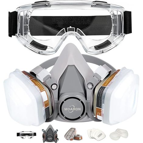 Reusable half-face cover set,  half-face respirator,  personal protective equipment filter for painting,  metal cutting,  same scene as 6000 6200 7000 FF-400 (medium) (1/5)