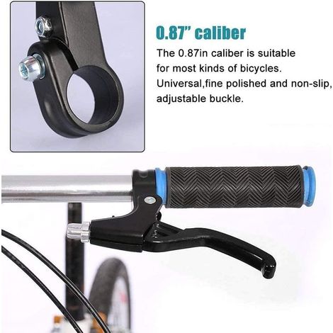 Fahrradbremshebel aus Aluminiumlegierung – MTB- und Rennradgriffe, 2,2 cm Durchmesser, Fahrradteile (Schwarz) (1/2)