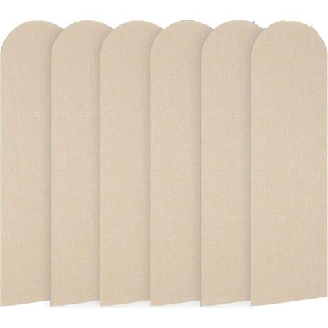 Panneau mural autocollant anti-collision 6 pièces, 60 x 15 cm, panneau mural 3D, adapté à la chambre, au salon, à la chambre d'enfants (jaune) (1/4)