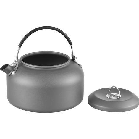 Bouilloire de Camping en plein air, eau bouillante, sac à dos, 1,4 l, aluminium anodisé, avec poignée en Silicone (1/5)