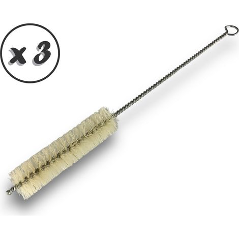 Goupillon SOIE multifonction Diamètre 25 mm Garnissage 100 mm Manche Torsadé 300 mm - Quantité x 3 - Ø 25 mm - SOIE (1/5)