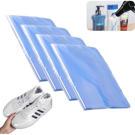 100 sachets thermorétractables, film transparent, emballage rétractable, film PVC imperméable pour cadeaux, emballages, savons - RAPANDA (1/5)