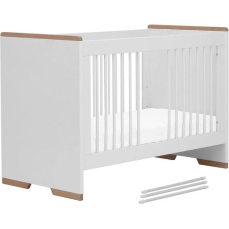 Lit bébé Pinio Snap Blanc et bois (1/5)