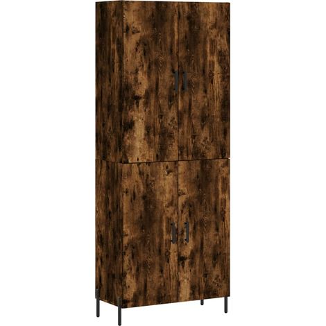 Highboard Smoked Oak 69.5x34x180 cm Engineered Wood vidaXL