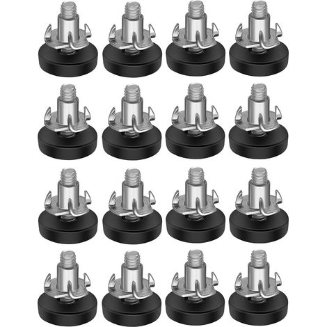 Vérins réglables meubles 1/4" – Lot de 16 – Pour table, chaise, bureau – Extenseur hauteur (1/5)