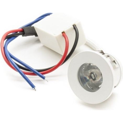 TrAdE Shop Traesio - Faretto Led Incasso 1w Bianco Punto Luce Segnapassi Luce Fredda 6500k Con Driver - (1/3)