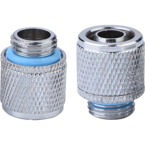 Raccord rapide pour tuyau 2 voies G1/4, Bizaical, chromé, 8x12mm, lot de 2 pièces (1/5)