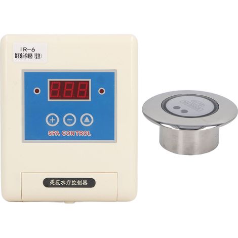 Contrôleur SPA à Induction avec Temporisation – Matériau Acier Inoxydable – Kit Complet avec Interrupteur à Toucher (2 Accessoires) pour Piscines et Spas