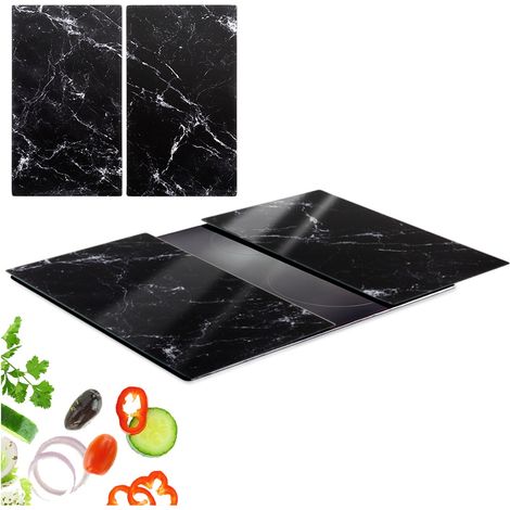 2 tablas de cortar de cristal para cocina, tapa para vitrocerámica, 60x52 (1/5)