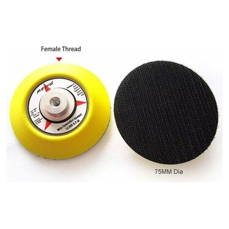 Tampon de ponçage auto-agrippant 75 mm – Fixation micro crochet et boucle – Compatible perceuses et meuleuses – Pour bois dur et teck (1/4)