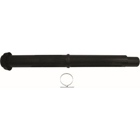 Traversée verticale de toiture pour conduit d'air de combustion/gaz de combustion, 160/225 mm, noire