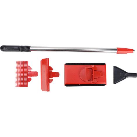 Outil de nettoyage d'aquarium multifonction 3 en 1, brosse télescopique, grattoir à algues, râteau pour plantes d'eau, nettoyeur d'aquarium, SX-12 (1/5)