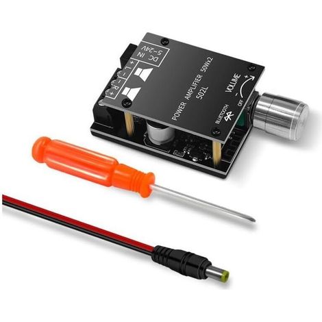 [JAMAIS UTILISÉ]Bluetooth-Verstärkerplatinenmodul ZK-502L 5.0 Bluetooth 2 50-W-Digitalverstärkerplatine (DC15-36 V) (1/4)