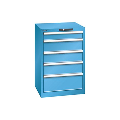 Cajonera con 5 cajones A x P x H 564 x 572 x 850 mm azul (1/5)