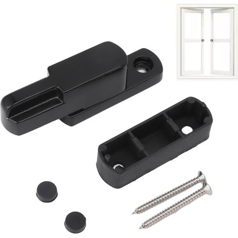 Serrure de ceinture de fenêtre en alliage d'aluminium, Type T, loquet coulissant, sécurité des enfants pour la sécurité de la maison, noir (1/5)