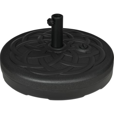 Pied parasol Eberhard stabilité optimale lestable noir élégant Ø56 cm (1/5)