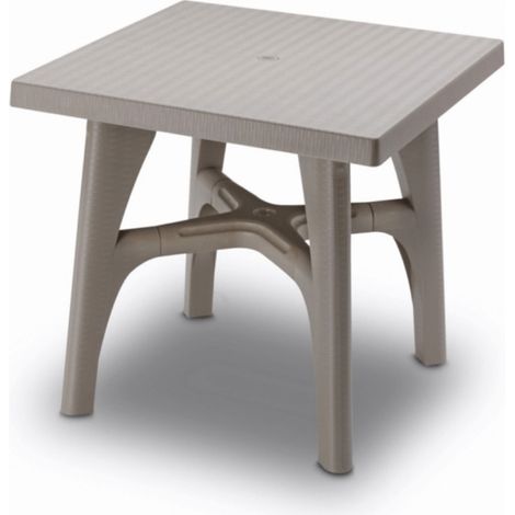 Tavolo intrecciato in lino 80x80xh73 cm