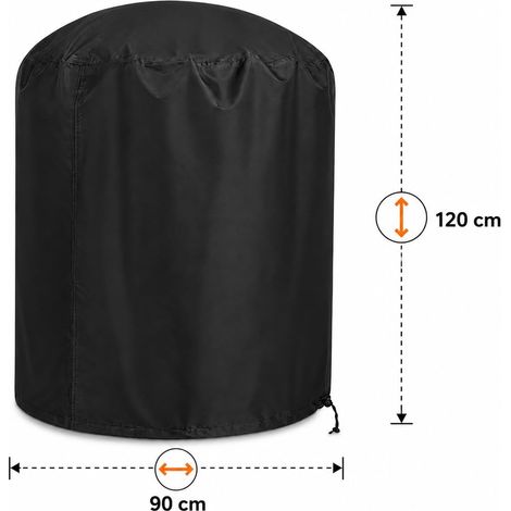 Housse de barbecue 210D Oxford, imperméable et résistante aux intempéries, cordon de serrage (90 × 120 cm) (1/5)