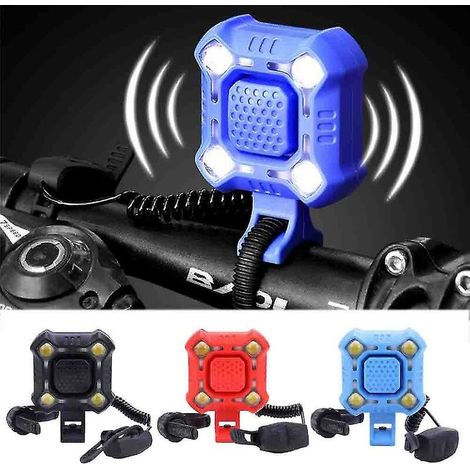Éclairage vélo LED, 140 dB, 1200 mAh, couleur noire, pour le cyclisme urbain, le cyclisme sur route et les déplacements nocturnes.-AquaForge (1/4)
