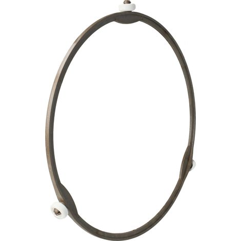 vhbw Drehring Antriebsring 19cm universal für Mikrowellen z.B. kompatibel mit Bosch, Siemens, AEG, Severin - braun / weiß