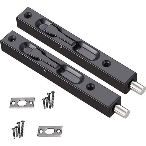 Set of 2 concealed door locks, 304 stainless steel, 15 cm (6 inch) concealed door lock (1/5)