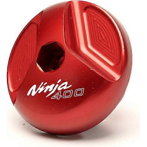 Accessoires moto MOWOK pour Kawasaki Ninja NINJA400 Z400 : cache-vis d'huile en alliage d'aluminium modifié (NINJA400 rouge) (1/5)