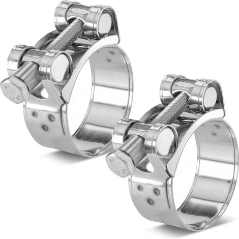 2 Pièces Collier De Serrage, Acier Inoxydable, Boulon En T, 40-43mm, Pour Tuyau (1/5)