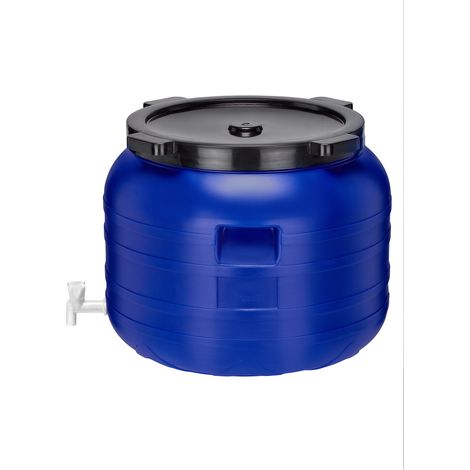 Garronda Récupérateur d'eau de Pluie Large 100 litres sans BPA avec Robinet et Couvercle Jerrican pour Jardin GD-0092, Bleu