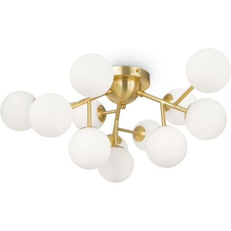 Plafonnier laiton 12 globes blancs G9 Dallas Maytoni (1/3)