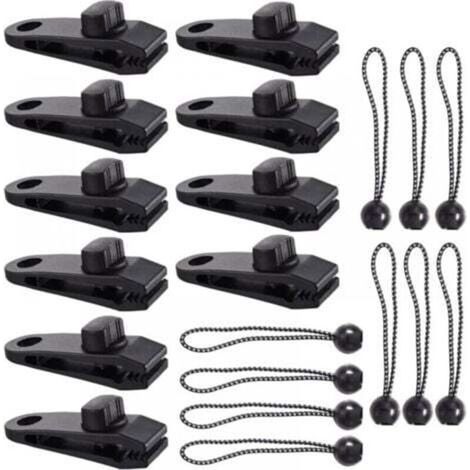 Clip de Bâche Tente, 20 Pièces Pince Bâche, Clips de Tente, Clips de Bâche Résistants, Tarp Clip Auvents, Clips de Tente de Bouche de Crocodile pour Tentes, BâChes, Auvents, Caravanes (1/4)