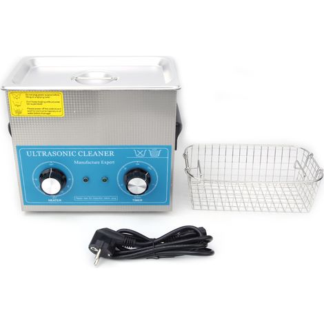 Nettoyeur Ultrasonique 4,5L Acier Inoxydable Minuterie Mécanique Chauffage Laboratoire Équipement de Nettoyage Prise EU 200-240V (1/5)