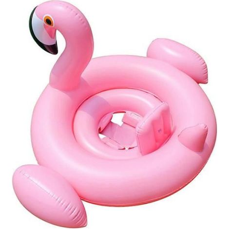 Bouée de natation rose avec siège, bouée gonflable pour filles de 1 à 3 ans, motif sirène/flamant rose (1/4)