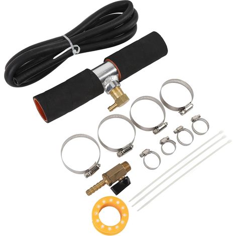 Kit d'installation Auxiliaire de Réservoir de Carburant, Kit de Transfert en Métal de 17 Pièces pour Raccords de Sortie de Carburant Femelles de 3/8 Pouces avec Lignes de Remplissage de 1,5 (1/5)