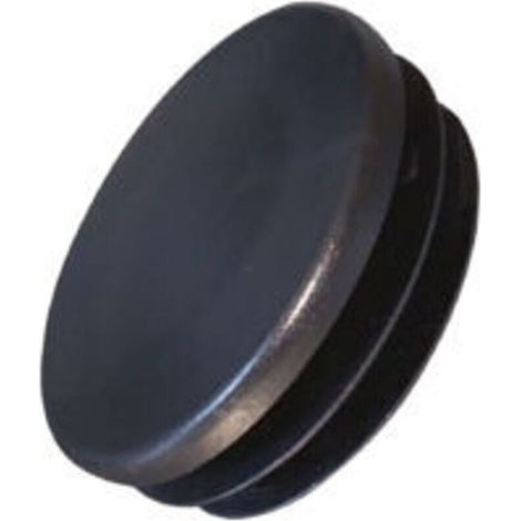 Lot de 8 embouts tubulaires ronds, bouchons de poteau de clôture, embouts de tube en plastique noir, bouchons de tuyau, noir (1/2)