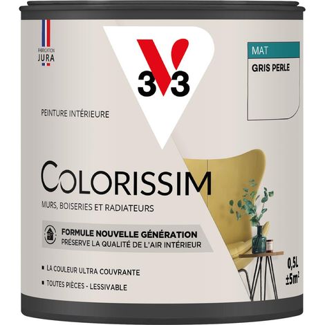 Peinture murale intérieure Colorissim® V33 Gris perle Mat 0,5L